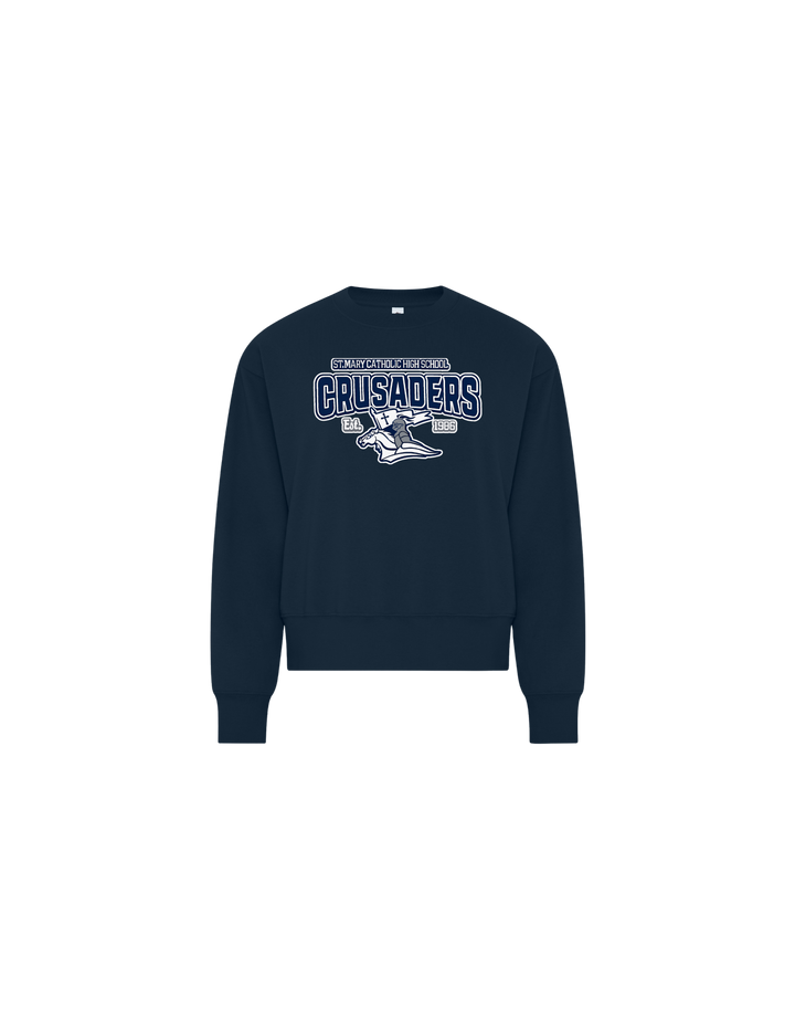 F-2026-Ladies Fleece Crewneck Sweatshirt