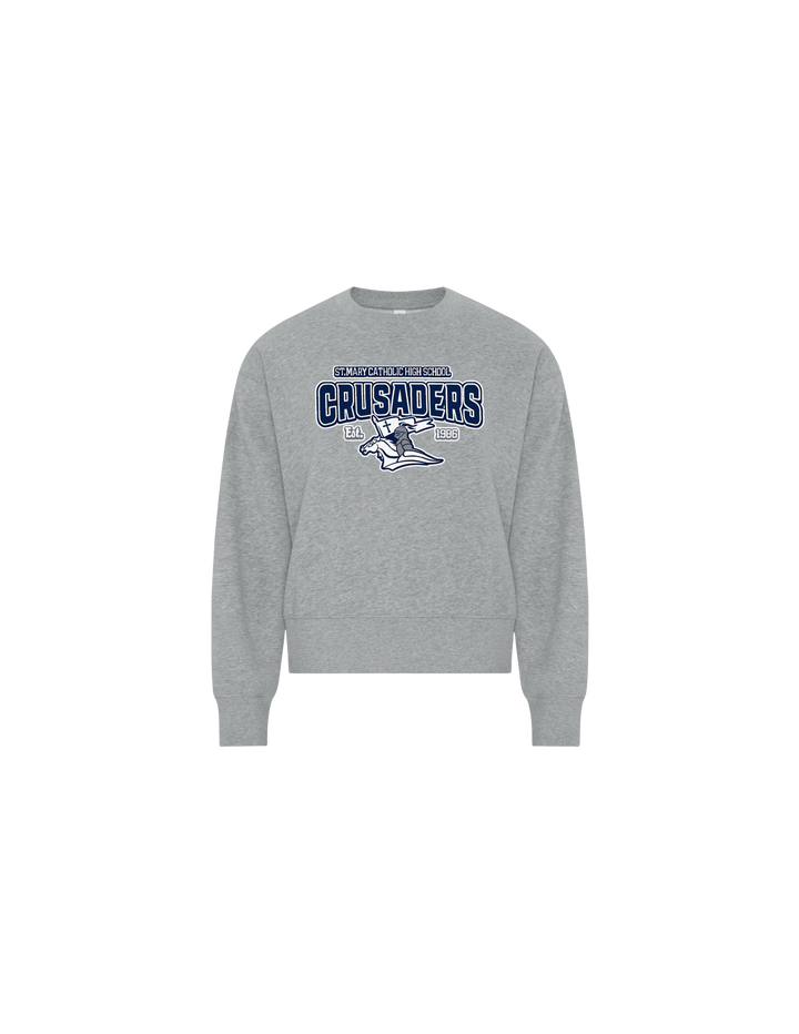 F-2026-Ladies Fleece Crewneck Sweatshirt