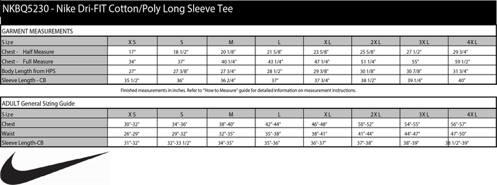 F-2026- Adult Nike Long Sleeve T-shirt
