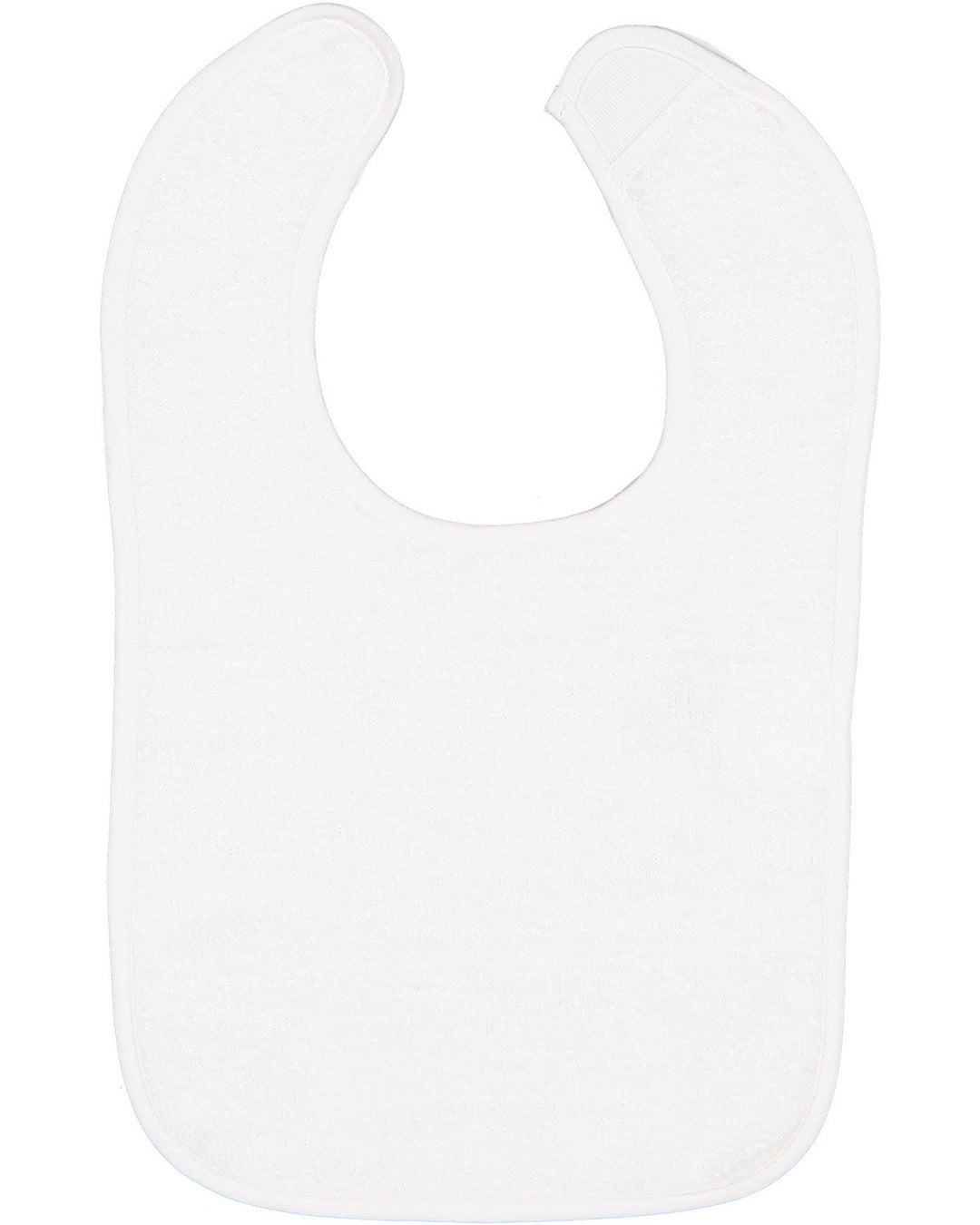 infant contrast trim terry bib WHITE/ WHITE