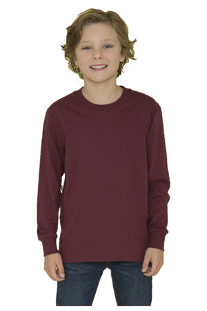 Maroon Youth Long Sleeve T-Shirt
