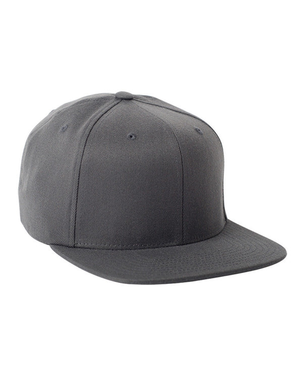 adult wool blend snapback cap DARK GREY