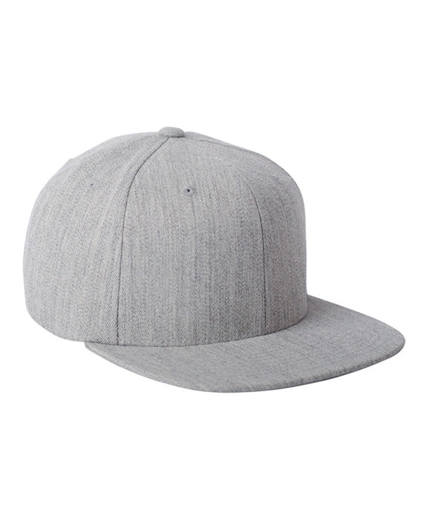 adult wool blend snapback cap HEATHER GREY