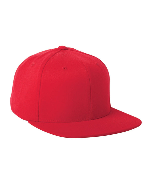 adult wool blend snapback cap RED