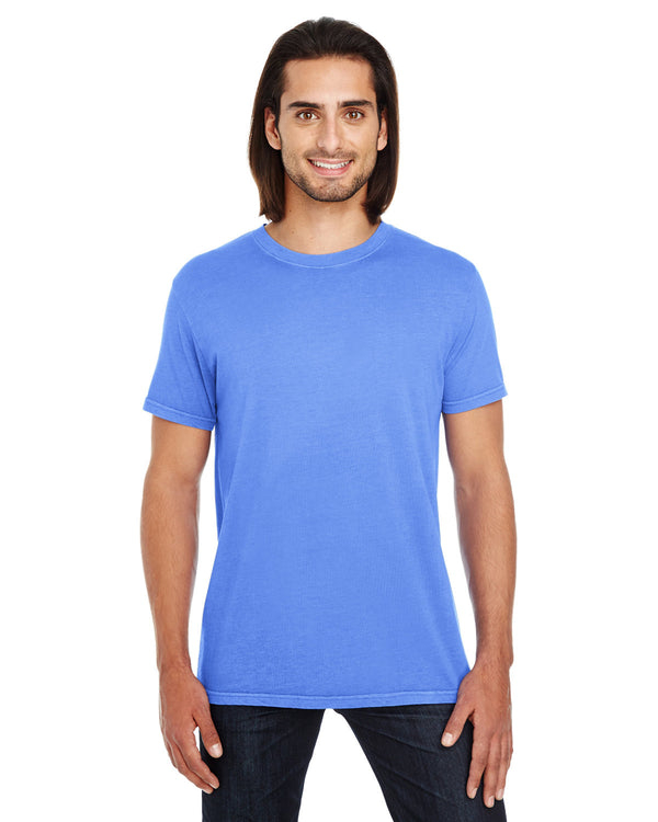 unisex pigment dye short sleeve t shirt BLUE VIOLET