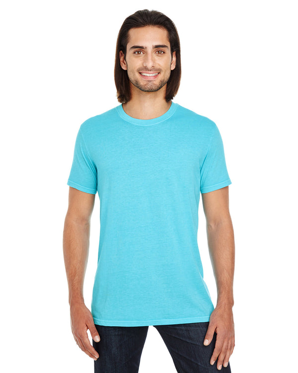 unisex pigment dye short sleeve t shirt LAGOON BLUE