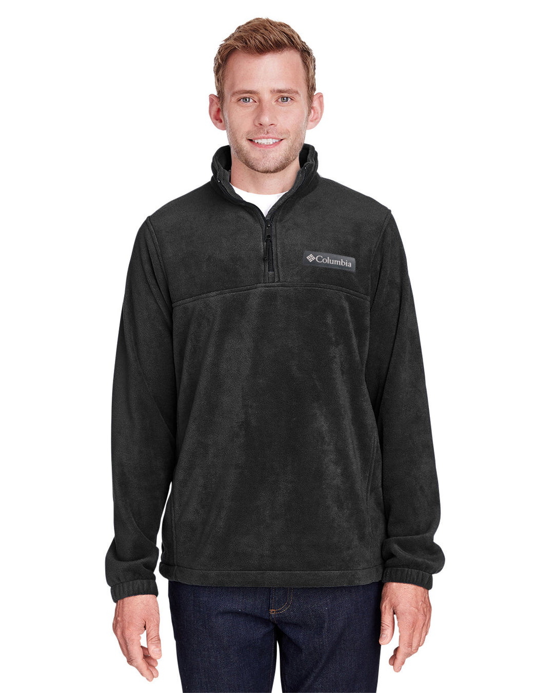 mens steens mountain half zip fleece jacket BLACK