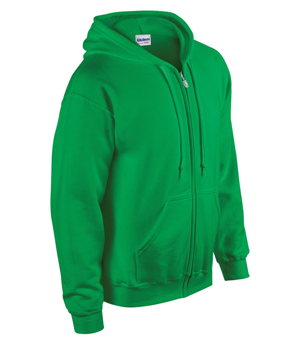 Irish Green Adult Cotton/Poly Full Zip Hooded Sweatshirt