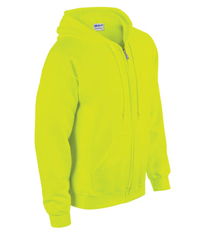 Safety Green Adult Full Zip Hooded Sweatshirt Safetywear