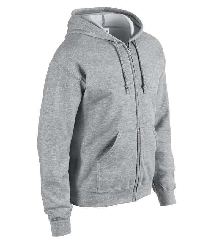 Sport Grey Adult Cotton/Poly Full Zip Hooded Sweatshirt