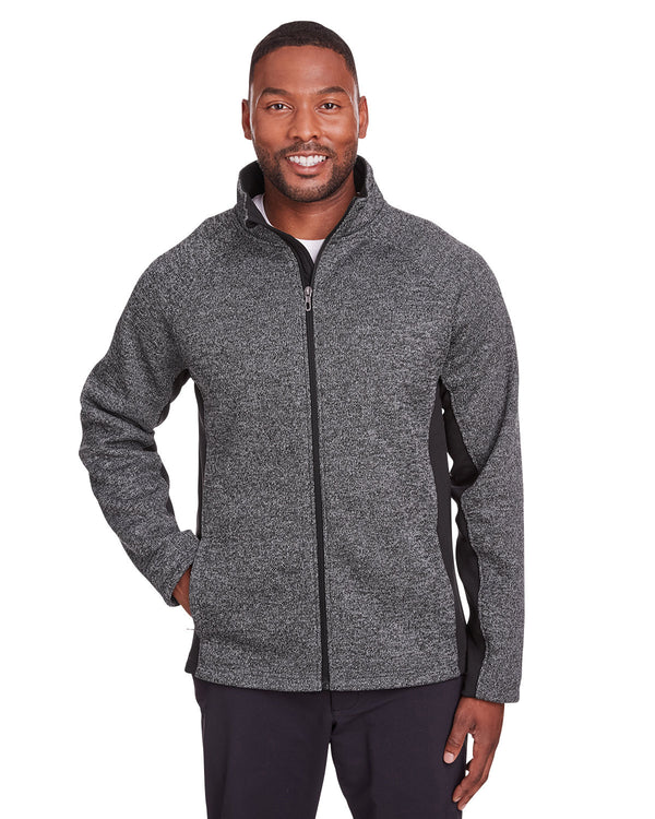 mens constant full zip sweater fleece jacket BLACK HTHR/ BLK