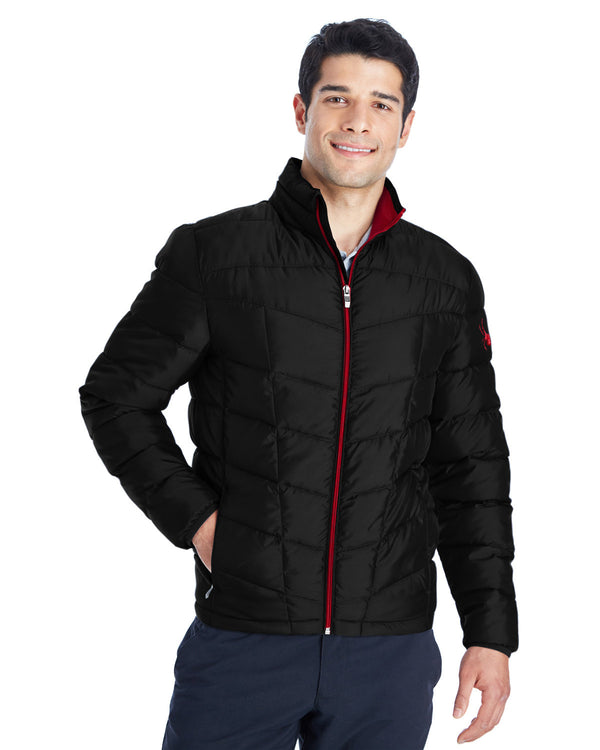mens pelmo insulated puffer jacket BLACK/ RED
