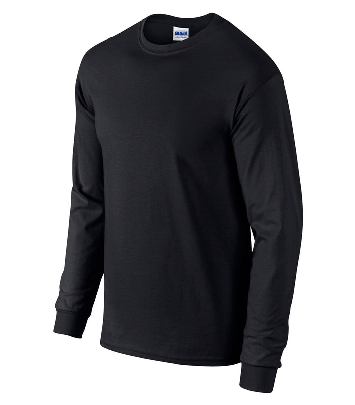 Black Adult Long Sleeve Cotton T-shirt