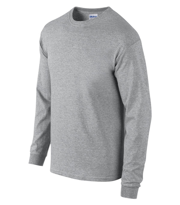 Sport Grey Adult Long Sleeve Cotton T-shirt