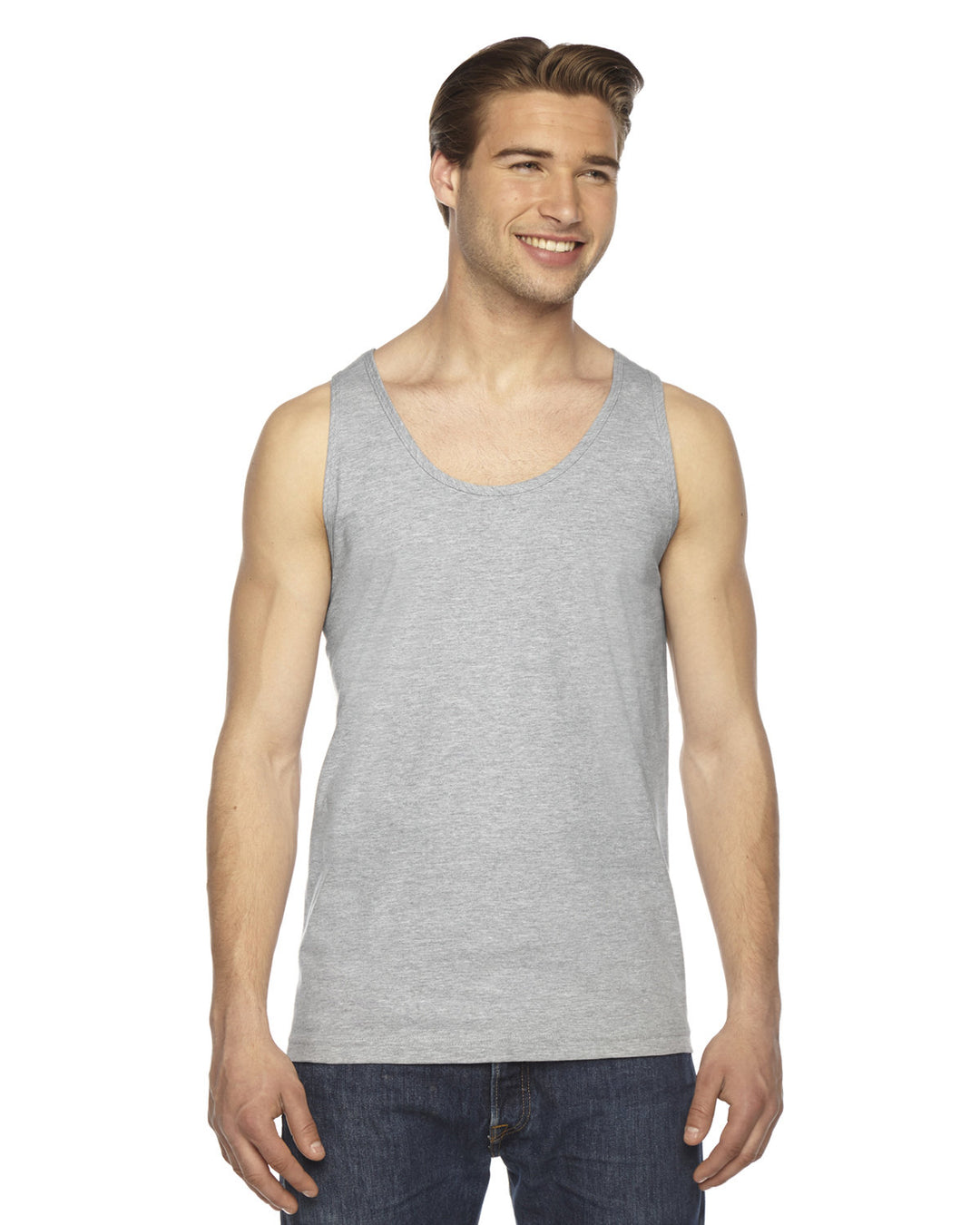 unisex fine jersey tank HEATHER GREY