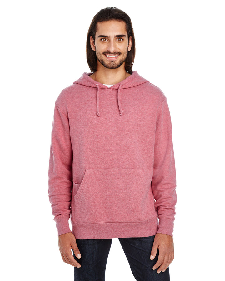 unisex triblend french terry hoodie CARDINAL HEATHER