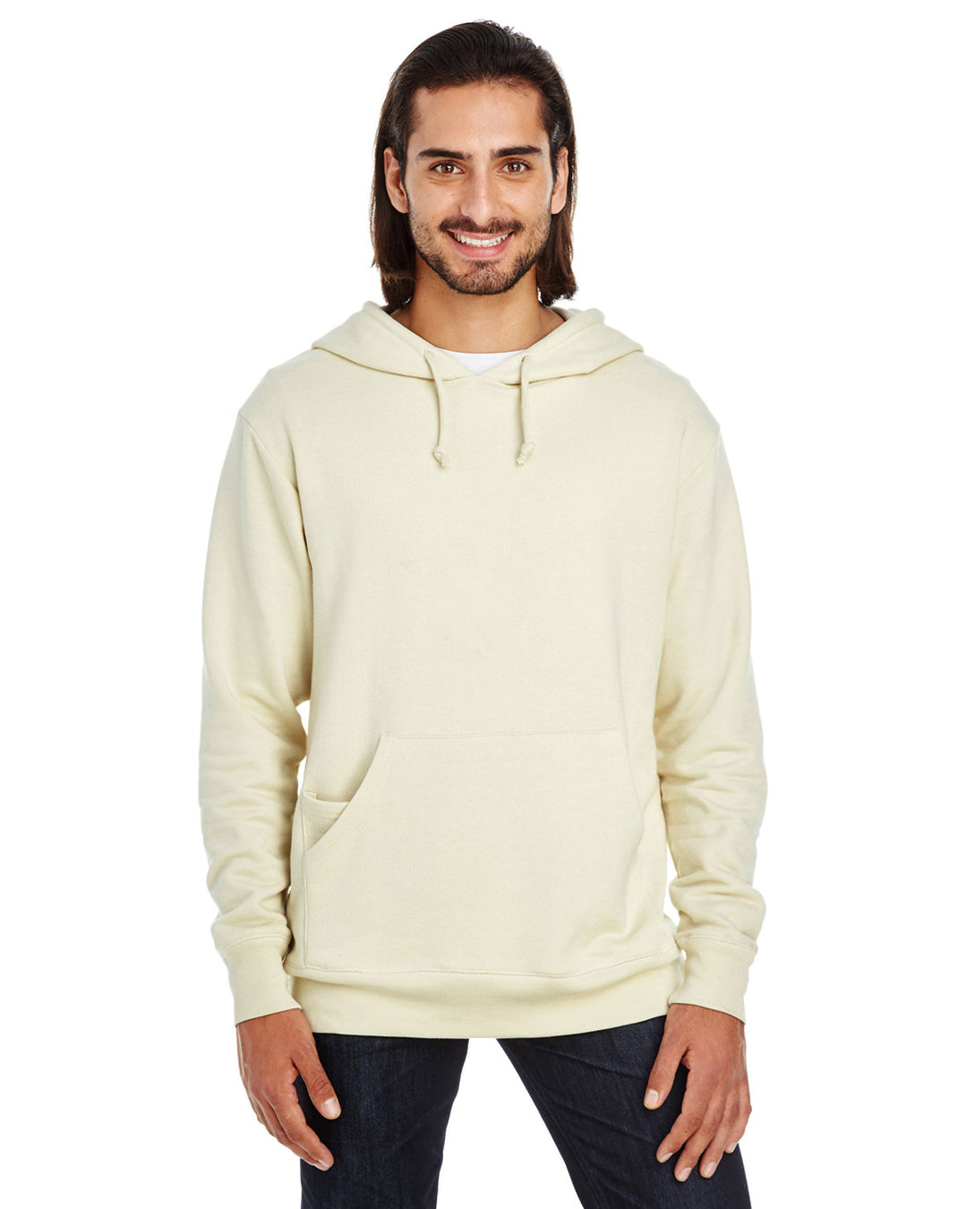 unisex triblend french terry hoodie BLACK SOLID