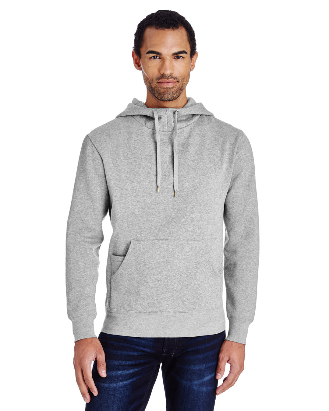 unisex precision fleece hoodie HEATHER GREY