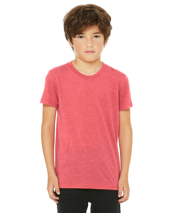 youth triblend short sleeve t shirt RED TRIBLEND