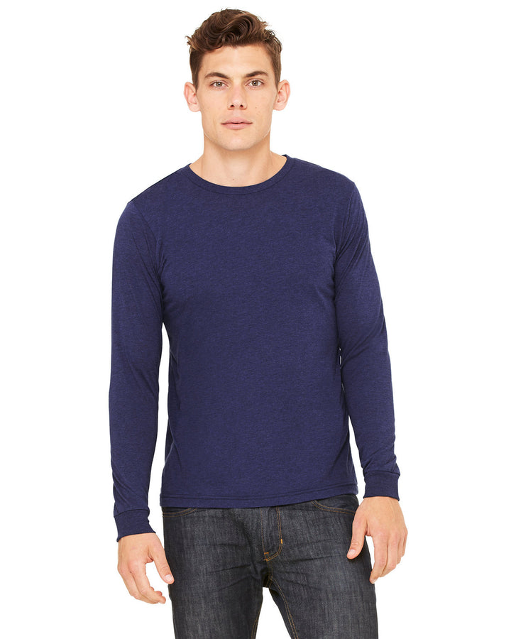 unisex triblend long sleeve t shirt CHRC BLK TRIBLND