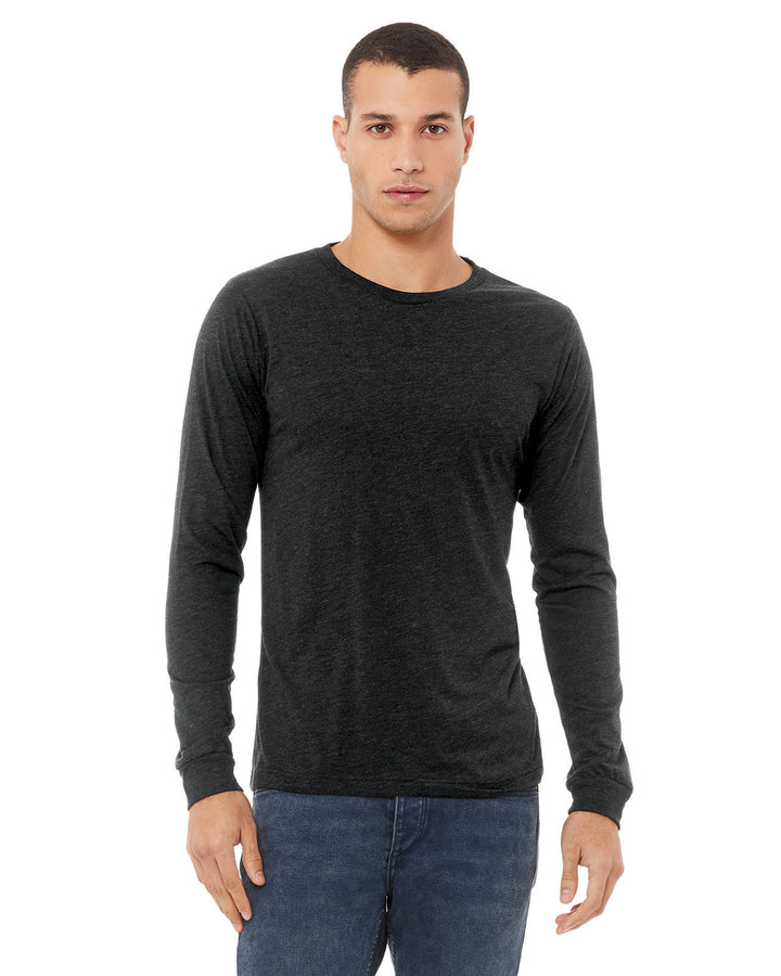 unisex triblend long sleeve t shirt TR ROYAL TRIBLND