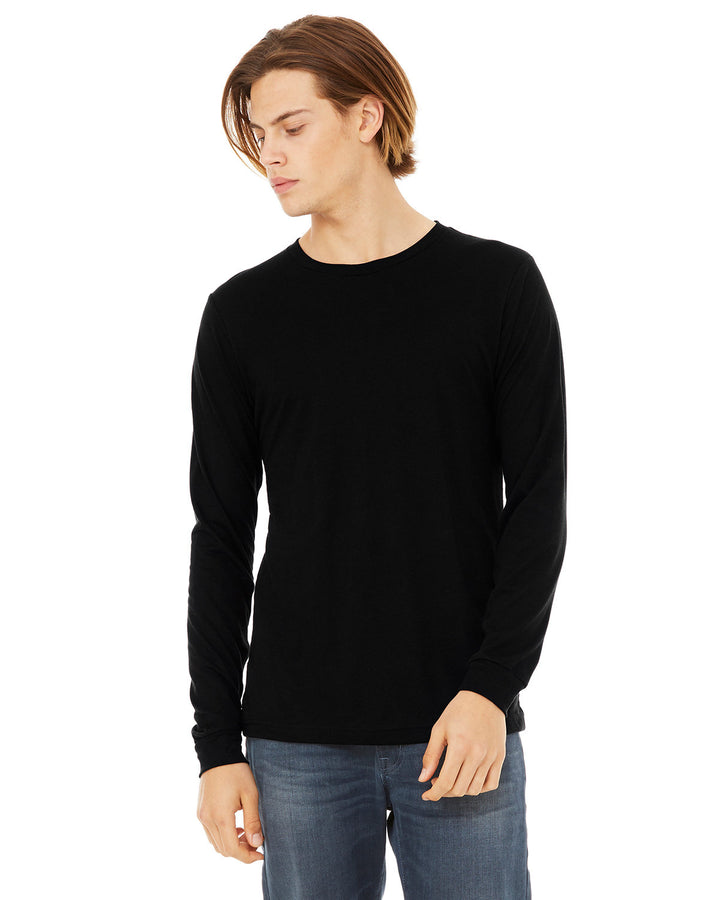 unisex triblend long sleeve t shirt GREY TRIBLEND