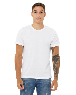 unisex poly cotton short sleeve t shirt WHITE