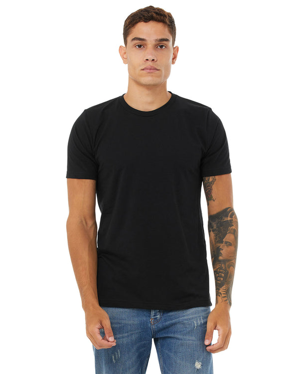 unisex poly cotton short sleeve t shirt BLACK