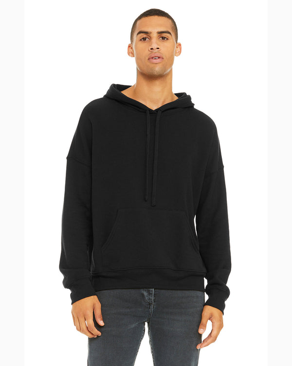 unisex sponge fleece pullover dtm hoodie BLACK