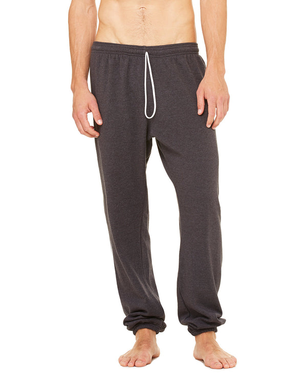 unisex sponge fleece long scrunch pant DARK GRY HEATHER