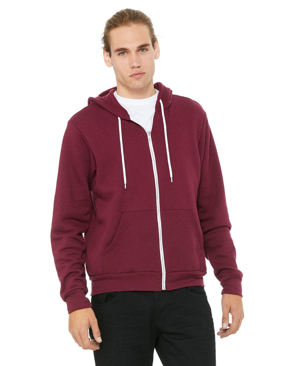 unisex sponge fleece full zip hooded sweatshirt TEAM PURPLE