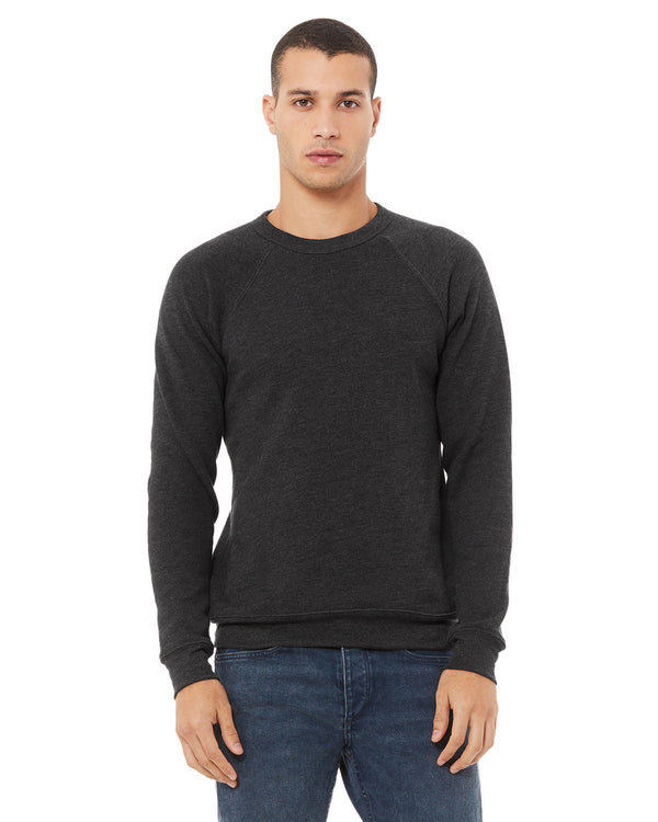 unisex sponge fleece crewneck sweatshirt BLACK