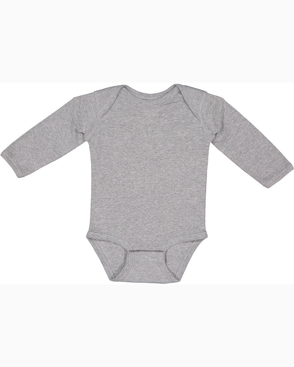 infant long sleeve baby rib bodysuit HEATHER