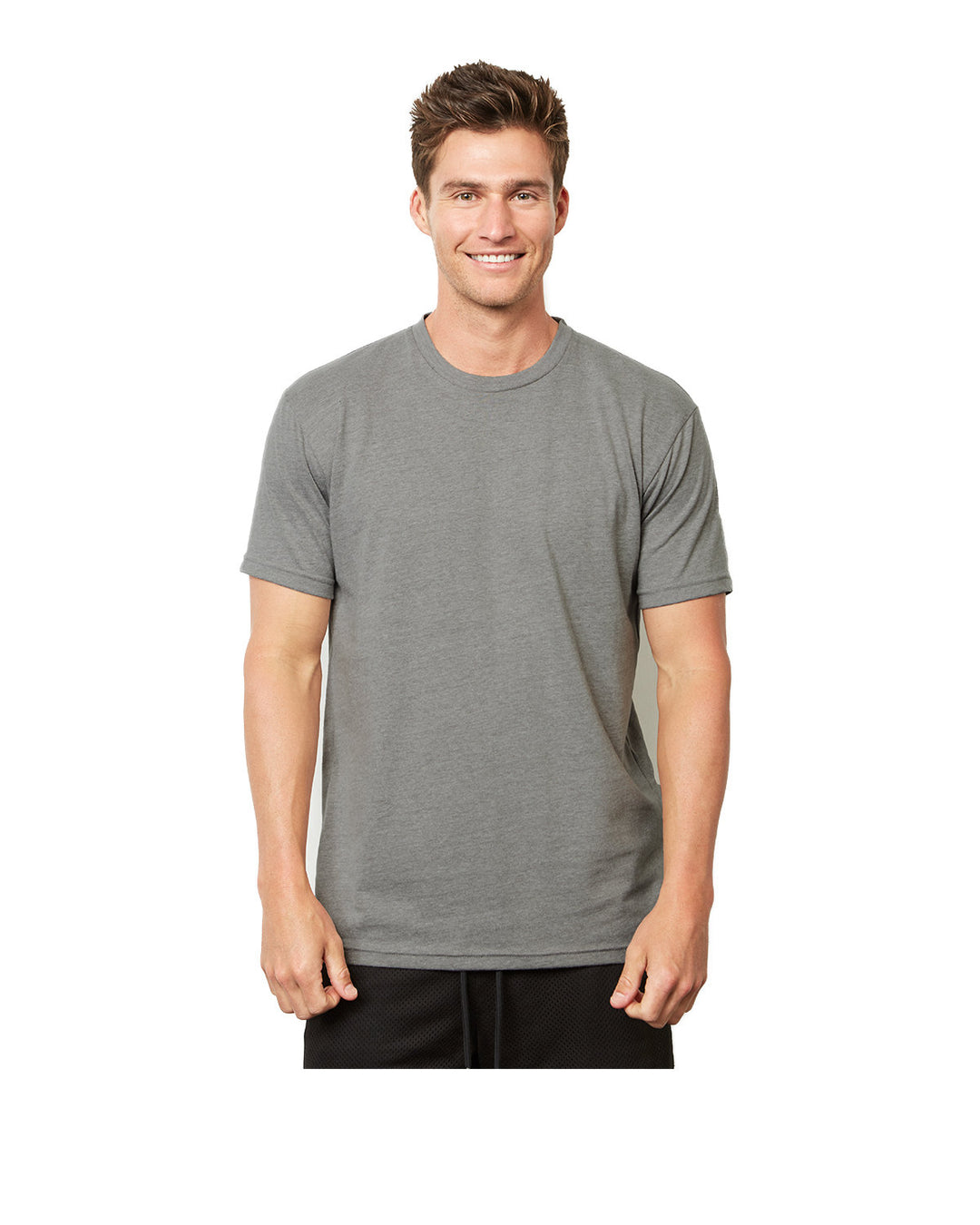 unisex eco heavyweight t shirt DRK HEATHER GRAY