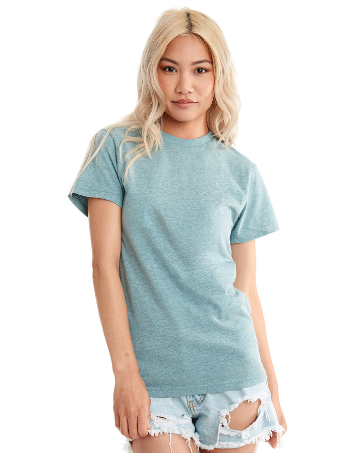 unisex eco heavyweight t shirt HEATHER PACIFIC