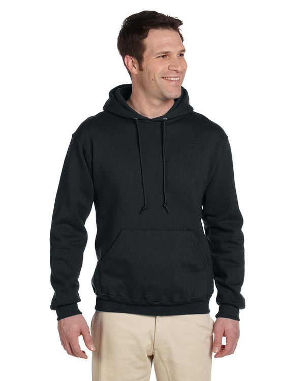 adult super sweats nublend fleece pullover hooded sweatshirt BLACK