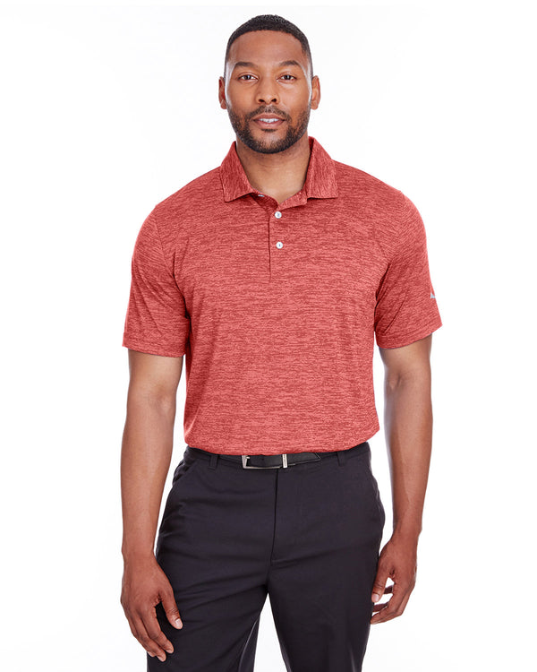 mens icon heather polo HIGH RISK RED
