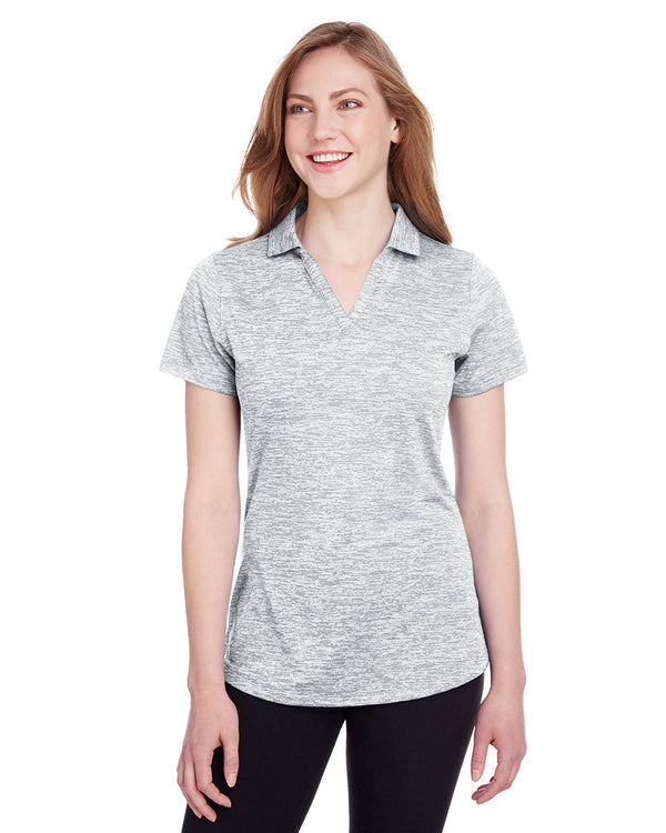 ladies icon heather polo BRIGHT WHITE