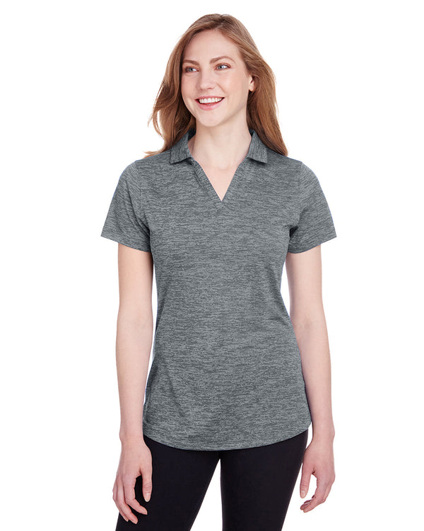 ladies icon heather polo QUIET SHADE