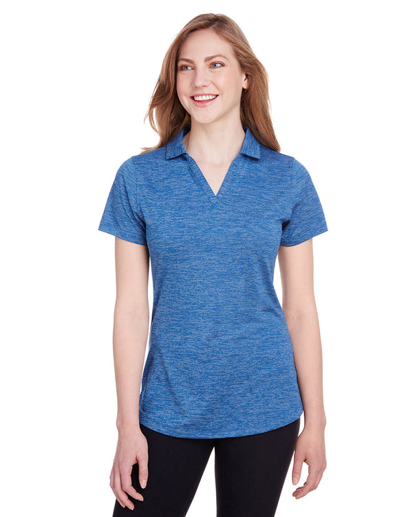 ladies icon heather polo LAPIS BLUE