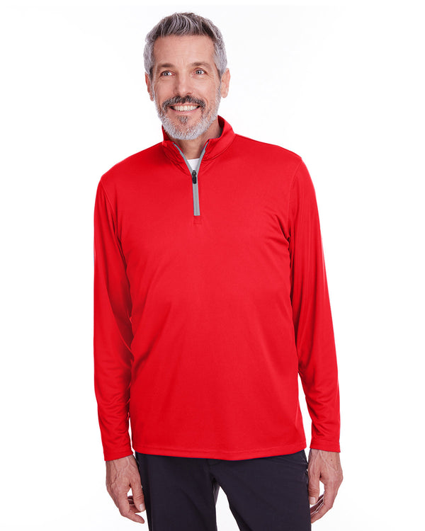 mens icon quarter zip HIGH RISK RED