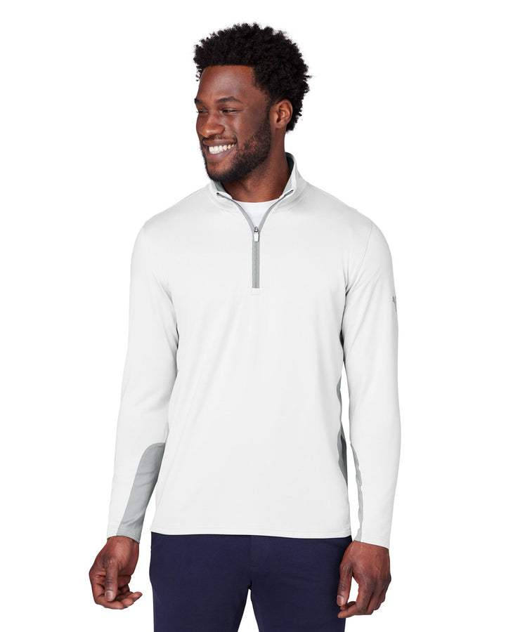 mens gamer golf quarter zip BRIGHT WHITE