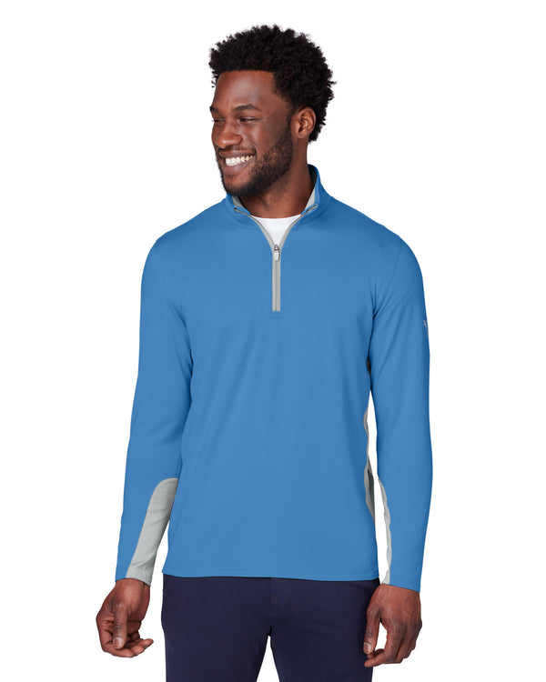 mens gamer golf quarter zip BRIGHT COBALT