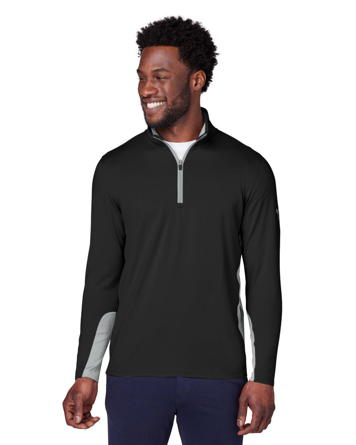 mens gamer golf quarter zip PUMA BLACK