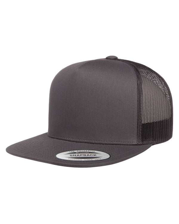 adult 5 panel classic trucker cap CHARCOAL