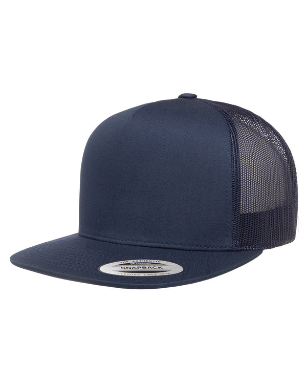 adult 5 panel classic trucker cap NAVY