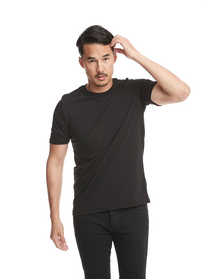 unisex poly cotton crew BLACK