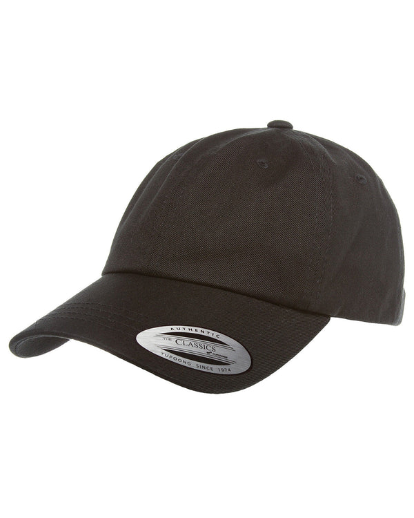 adult low profile cotton twill dad cap BLACK