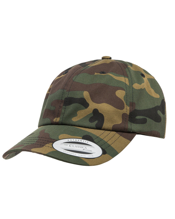 adult low profile cotton twill dad cap GREEN CAMO