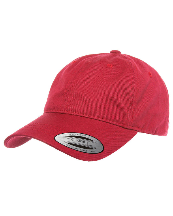 adult low profile cotton twill dad cap CRANBERRY